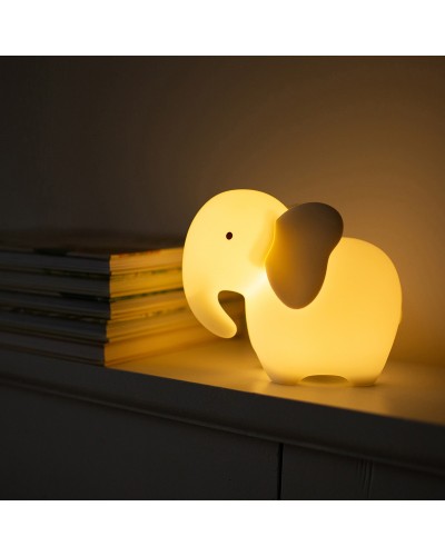 MARY'S LAMPKA NOCNA LED SŁOŃ BIAŁY RGB Z PILOTEM