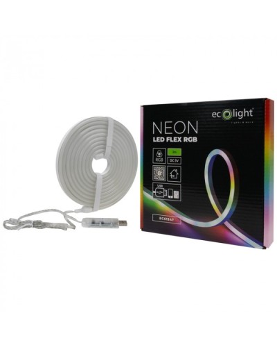 TAŚMA LED NEON RGB 3M 5V