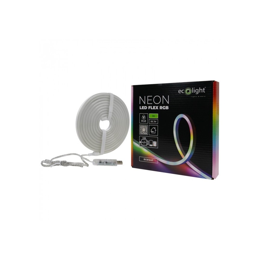 TAŚMA LED NEON RGB 3M 5V