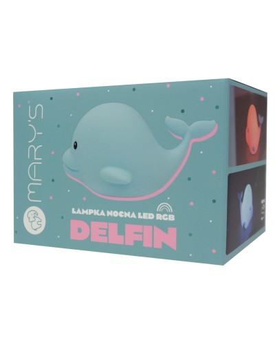 MARY'S LAMPKA NOCNA LED RGB DELFIN