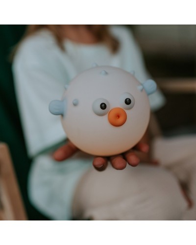 MARY'S lampka nocna LED Rybka rozdymka niebieska