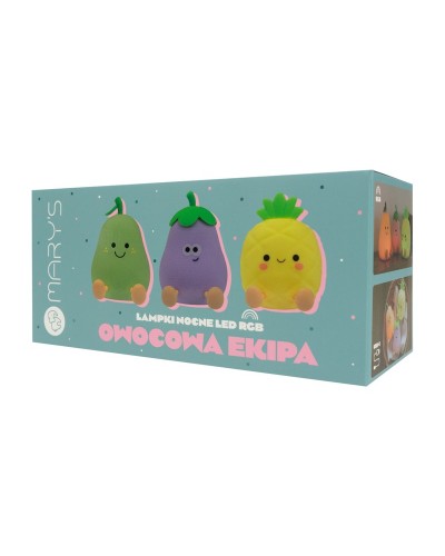 MARY'S lampka nocna LED RGB Owocowa ekipa zestaw