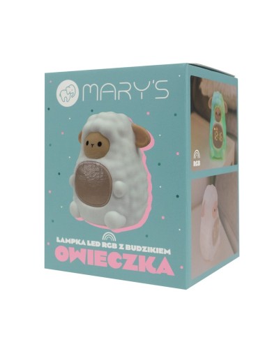 MARY'S lampka nocna LED RGB Owieczka z budzikiem