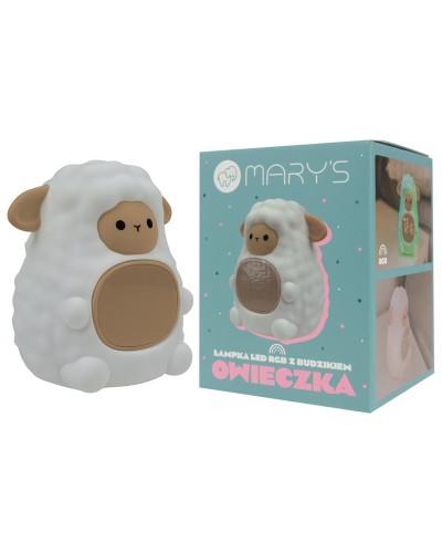 MARY'S lampka nocna LED RGB Owieczka z budzikiem
