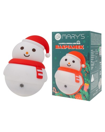 MARY'S lampka nocna LED Bałwan