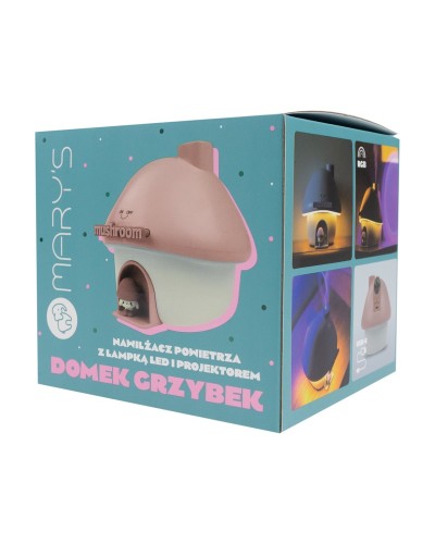 MARY'S Nawilżacz powietrza LED Grzybek różowy