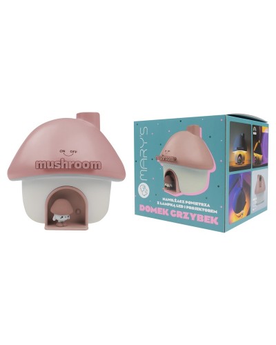 MARY'S Nawilżacz powietrza LED Grzybek różowy