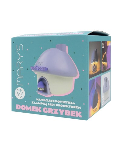 MARY'S Nawilżacz powietrza LED Grzybek fioletowy