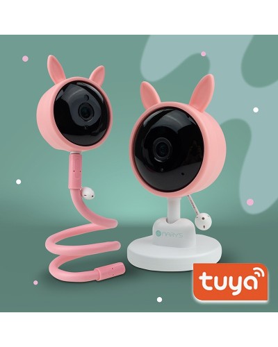 MARY'S Niania kamera elektroniczna Królik różowy WiFI TUYA