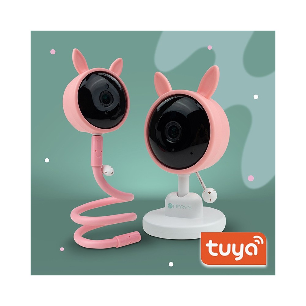 MARY'S Niania kamera elektroniczna Królik różowy WiFI TUYA