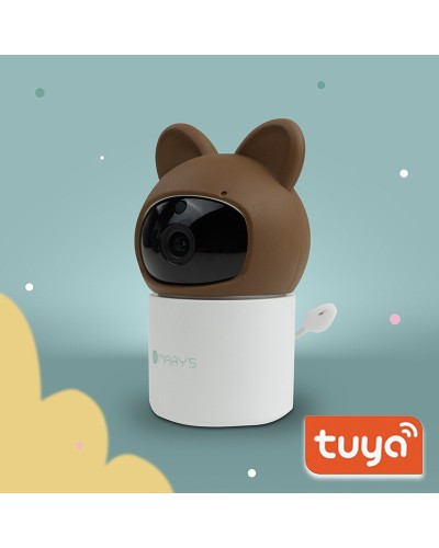 MARY'S Obrotowa niania kamera elektroniczna Miś brązowy WiFi TUYA