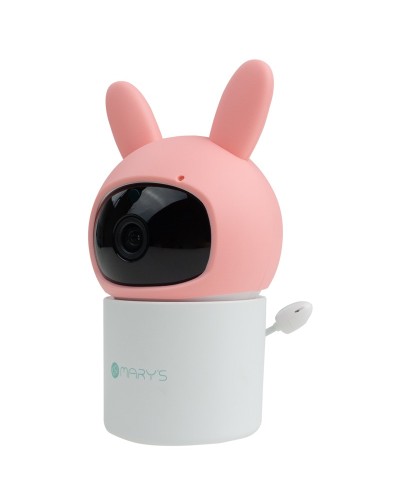 MARY'S Obrotowa niania kamera elektroniczna Królik różowy WiFi TUYA