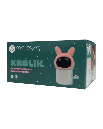 MARY'S Obrotowa niania kamera elektroniczna Królik różowy WiFi TUYA