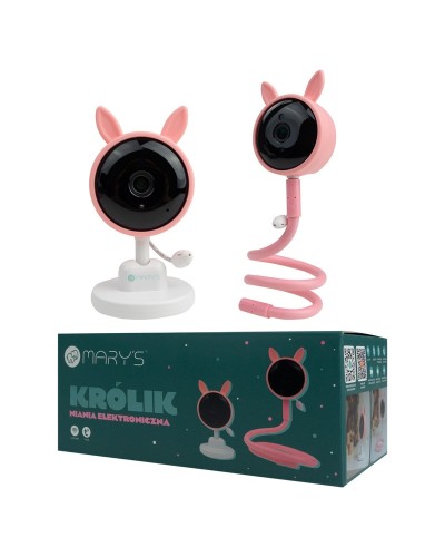 MARY'S Niania kamera elektroniczna Królik różowy WiFI TUYA