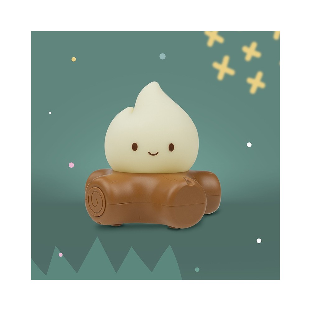 MARY'S lampka nocna LED Płomyk na drewnie