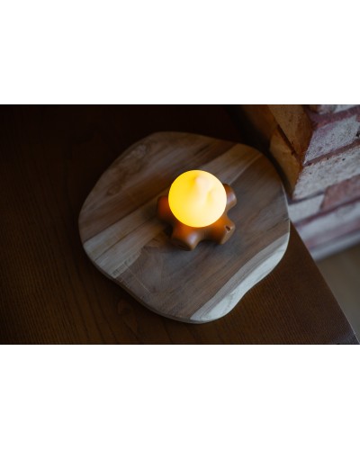 MARY'S lampka nocna LED Płomyk na drewnie