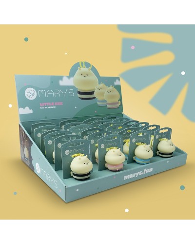 MARY'S breloczek LED mała pszczółka ZESTAW (24szt)