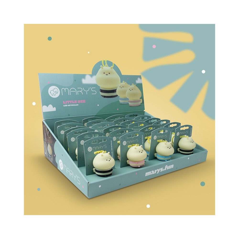 MARY'S breloczek LED mała pszczółka ZESTAW (24szt)