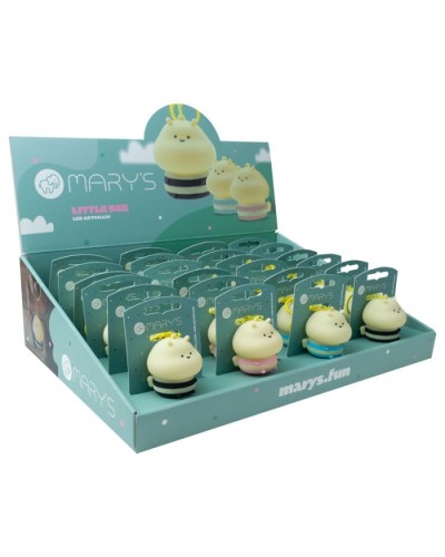 MARY'S breloczek LED mała pszczółka ZESTAW (24szt)