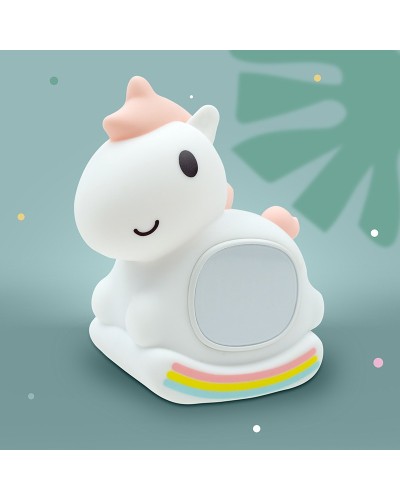 MARY'S lampka nocna z budzikiem Jednorożec na biegunach