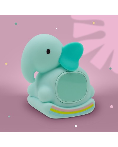 MARY'S lampka nocna z budzikiem Słonik na biegunach