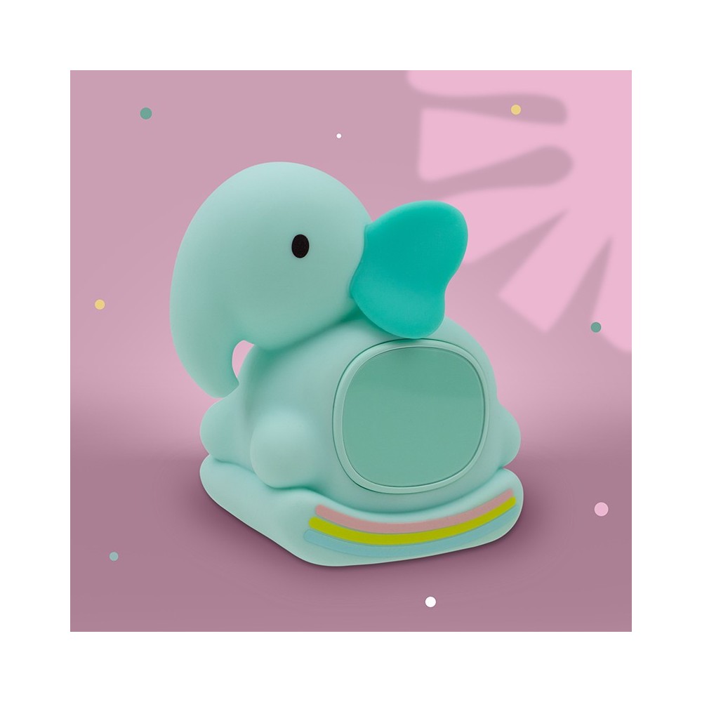 MARY'S lampka nocna z budzikiem Słonik na biegunach