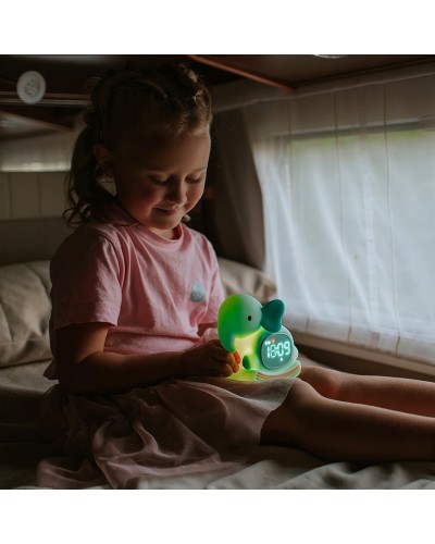 MARY'S lampka nocna z budzikiem Słonik na biegunach