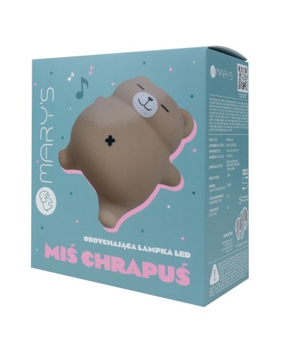 MARY'S Miś Chrapuś oddychająca lampka LED