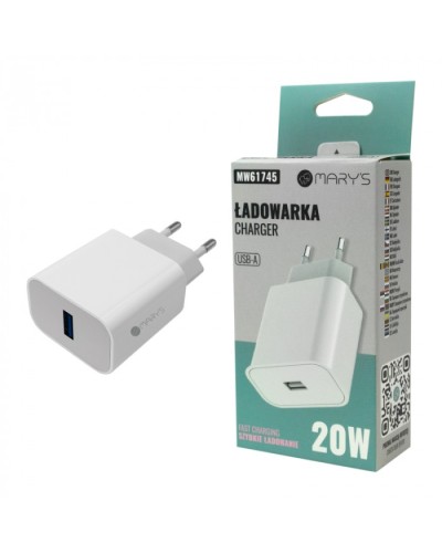 MARY'S ładowarka sieciowa 20W USB-A biała