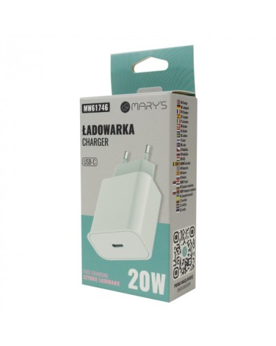 MARY'S ładowarka sieciowa 20W USB-C biała