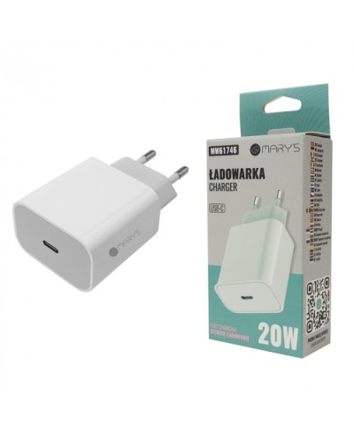 MARY'S ładowarka sieciowa 20W USB-C biała
