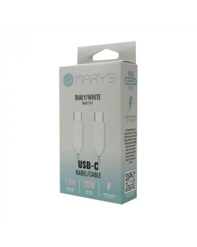 MARY'S Kabel USB-C biały 1m
