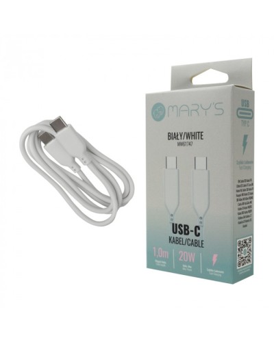 MARY'S Kabel USB-C biały 1m