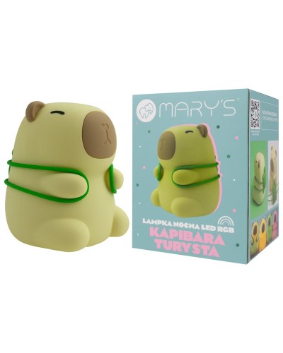 MARY'S LAMPKA NOCNA LED Kapibara Turysta RGB