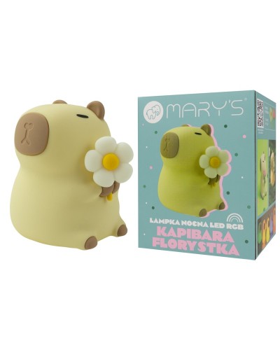 MARY'S LAMPKA NOCNA LED Kapibara Florystka RGB