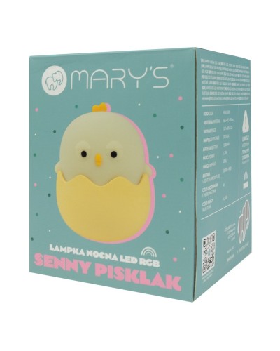 MARY'S LAMPKA NOCNA LED RGB SENNY PISKLAK