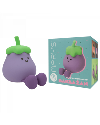 MARY'S LAMPKA NOCNA LED BAKŁAŻAN