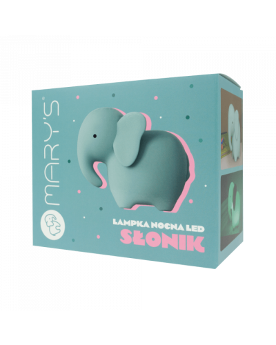 MARY'S LAMPKA NOCNA LED SŁOŃ TURKUSOWY