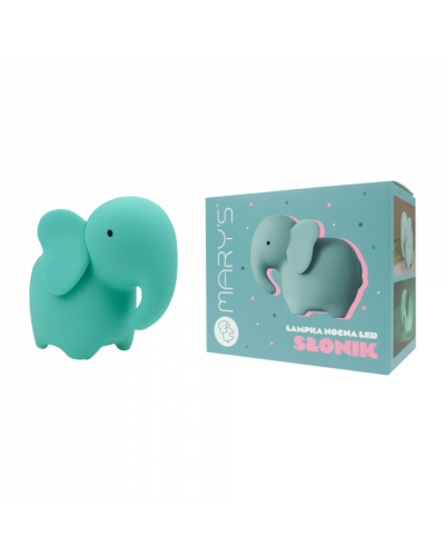 MARY'S LAMPKA NOCNA LED SŁOŃ TURKUSOWY